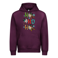 Mauve Wine ho ho ho Urban Hoodie - OliviaCreatesArt