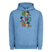 Pigment Pebble Blue ho ho ho Urban Hoodie - OliviaCreatesArt