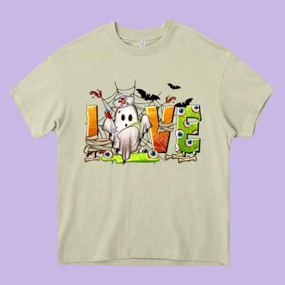 Love Nurse Halloween Heavy Core Tee Designed By Texasbilliewilder