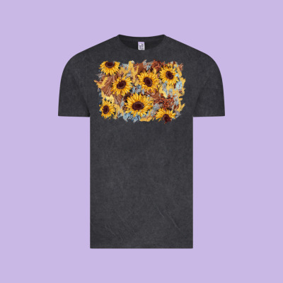 Sunflower Glitter Leather Background Vintage Tee Designed By Adodesignshop
