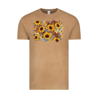 Vintage Camel sunflower glitter leather background Vintage Tee - AdoDesignShop