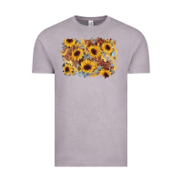 Vintage Zinc sunflower glitter leather background Vintage Tee - AdoDesignShop