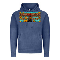 Vintage Denim doberman with sunflowers license plate Vintage Hoodie - Artiststas
