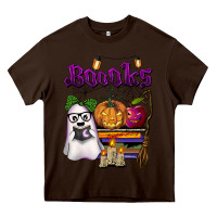 Chocolate Brown boooks Heavy Core Tee - BarkalooDesign