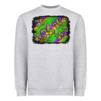 Heather Grey mardi gras fleur de lis background Heavyweight Sweatshirt - Jasminsmagicworld