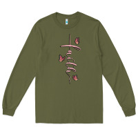 Army Green faith cross Long Sleeve Tee - MaliasSmallBusiness