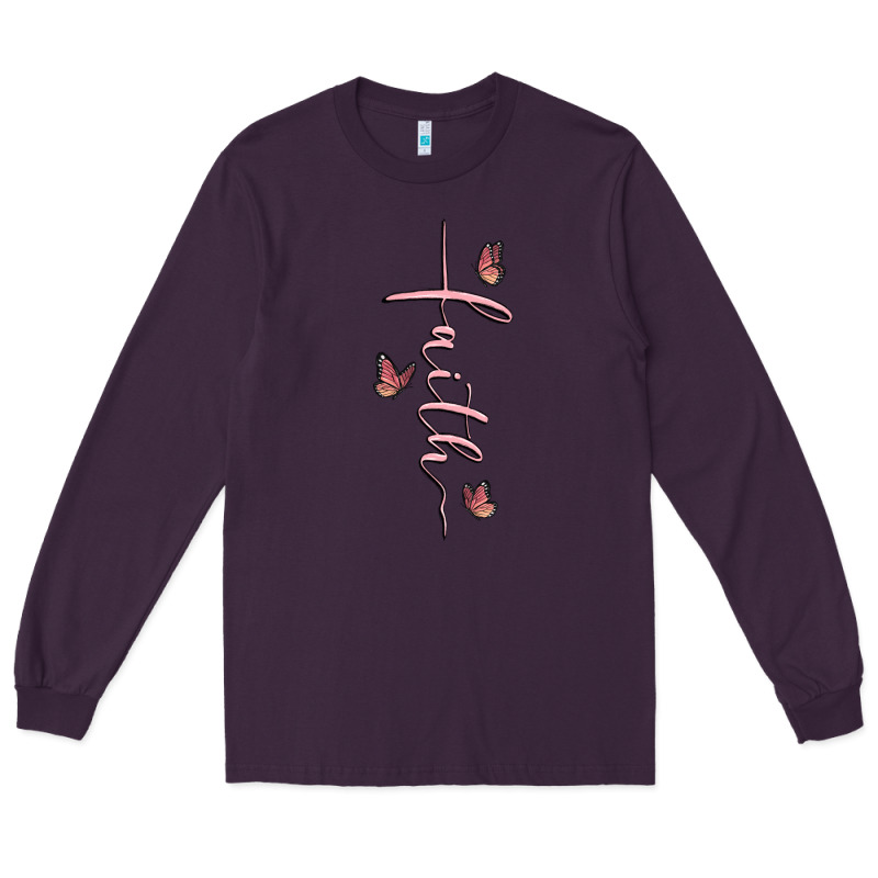 Faith Cross Long Sleeve Tee by MaliasSmallBusiness | Teevron