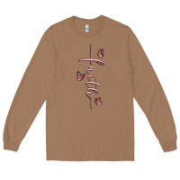 Toasted Coconut faith cross Long Sleeve Tee - MaliasSmallBusiness