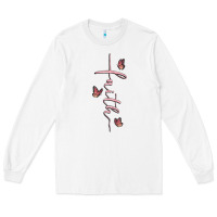 White faith cross Long Sleeve Tee - MaliasSmallBusiness