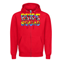 Red Western LGBTQ+ Pride Squad Zipper Hoodie - BundleAndBundleShop