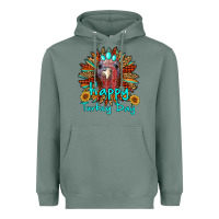Sage happy turkey day sunflower Heavyweight Hoodie - RanaPortraitStore