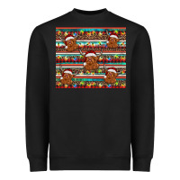 Black christmas turquoise serape highland cow Heavyweight Sweatshirt - BarkalooDesign
