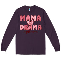 Plum mama of drama girl mom Long Sleeve Tee - MaliasSmallBusiness