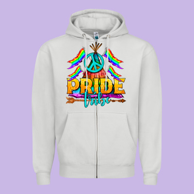 Lgbtq+ Pride Tribe Zipper Hoodie Designed By Bundleandbundleshop