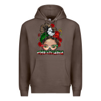 Coffee Mexicana messy bun Premium Hoodie - NancyCooperArtShop