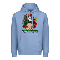 Colony Blue Mexicana messy bun Premium Hoodie - NancyCooperArtShop