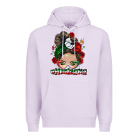 Lilac Mexicana messy bun Premium Hoodie - NancyCooperArtShop