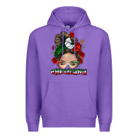 Purple Mexicana messy bun Premium Hoodie - NancyCooperArtShop