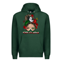 Sports Green Mexicana messy bun Premium Hoodie - NancyCooperArtShop