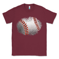 Burgundy leopard baseball patch Classic Tee - Jasminsmagicworld
