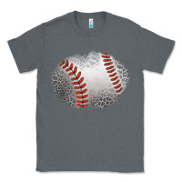 Charcoal Heather leopard baseball patch Classic Tee - Jasminsmagicworld