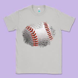 Leopard Baseball Patch Classic Tee Designed By Jasminsmagicworld