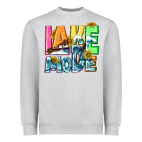 Heather Grey Lake mode summer Heavyweight Sweatshirt - NancyCooperArtShop