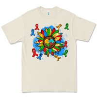 Bone autism sunflower ribbon Premium Tee - AdoDesignShop