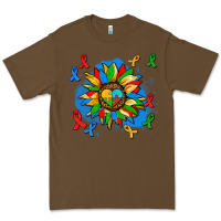 Cacao autism sunflower ribbon Premium Tee - AdoDesignShop
