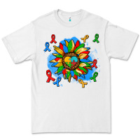 White autism sunflower ribbon Premium Tee - AdoDesignShop