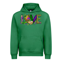 Emerald love teacher mardi gras Urban Hoodie - OliviaCreatesArt