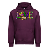 Mauve Wine love teacher mardi gras Urban Hoodie - OliviaCreatesArt