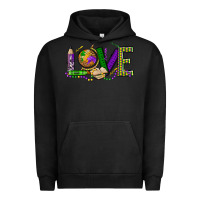 Pigment Black love teacher mardi gras Urban Hoodie - OliviaCreatesArt