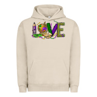 Pigment French Oak love teacher mardi gras Urban Hoodie - OliviaCreatesArt
