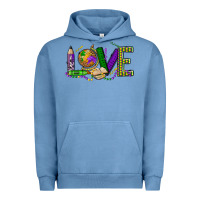 Pigment Pebble Blue love teacher mardi gras Urban Hoodie - OliviaCreatesArt