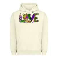 Pigment Pistachio love teacher mardi gras Urban Hoodie - OliviaCreatesArt