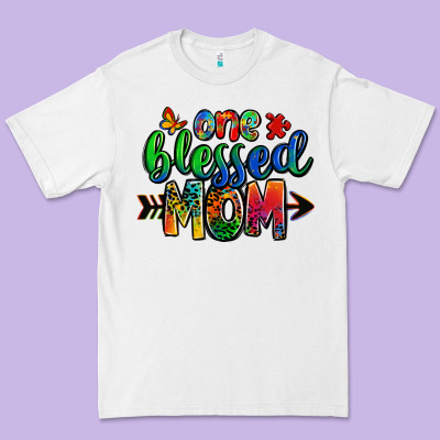 One Blessed Mom Autism Premium Tee Designed By Zillion Design Studio