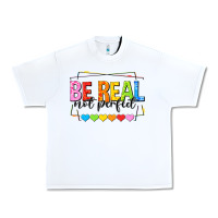 White be real not perfect Urban Heavy Tee - NancyCooperArtShop