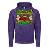 Cloud Purple merry Christmas with Santa Claus Vintage Hoodie - AdoDesignShop