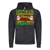 Vintage Black merry Christmas with Santa Claus Vintage Hoodie - AdoDesignShop