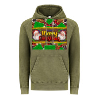 Vintage Olive merry Christmas with Santa Claus Vintage Hoodie - AdoDesignShop