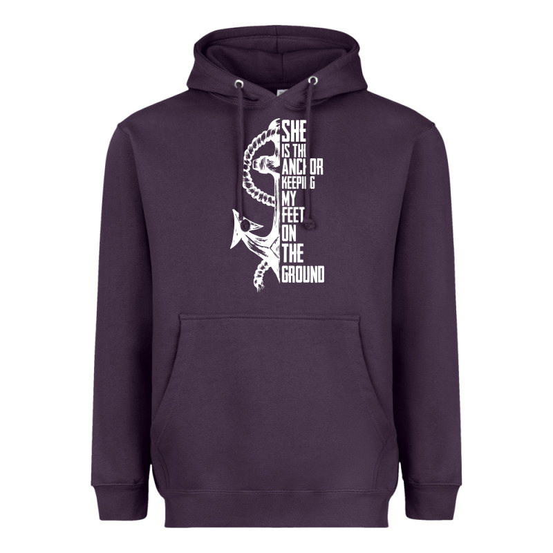 She Is The Anchor Keeping My Feet On The Ground Heavyweight Hoodie by Bettercallsaul | Teevron