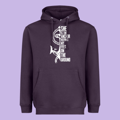 She Is The Anchor Keeping My Feet On The Ground Heavyweight Hoodie Designed By Bettercallsaul