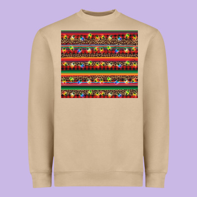 Christmas Lights Serape Heavyweight Sweatshirt Designed By Barkaloodesign