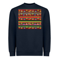 Navy Christmas lights serape Heavyweight Sweatshirt - BarkalooDesign