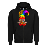 Black LGBTQ+ Pride Gnome With Donut Zipper Hoodie - BundleAndBundleShop