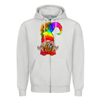 Dove Grey LGBTQ+ Pride Gnome With Donut Zipper Hoodie - BundleAndBundleShop