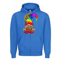 True Royal LGBTQ+ Pride Gnome With Donut Zipper Hoodie - BundleAndBundleShop