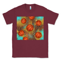 Burgundy western basketball Classic Tee - AdoDesignShop