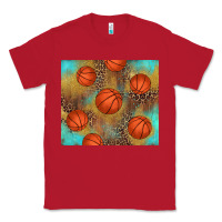 Red western basketball Classic Tee - AdoDesignShop
